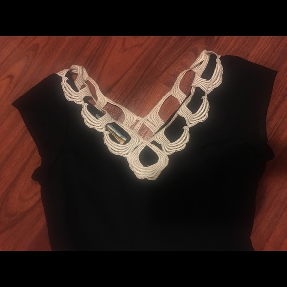 Black with white trim Libertine dress - Picture 2 of 3